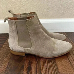 FABIO RUSCONI Booties Ankle Women Leather Suede Boots Gray Boot Size 38 US 7
